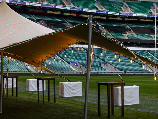 Pitch Side Tent at Twickenham Stadium