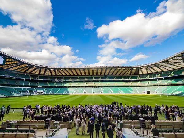 Pitch Side Celebrations at Twickenham Stadium